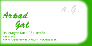 arpad gal business card